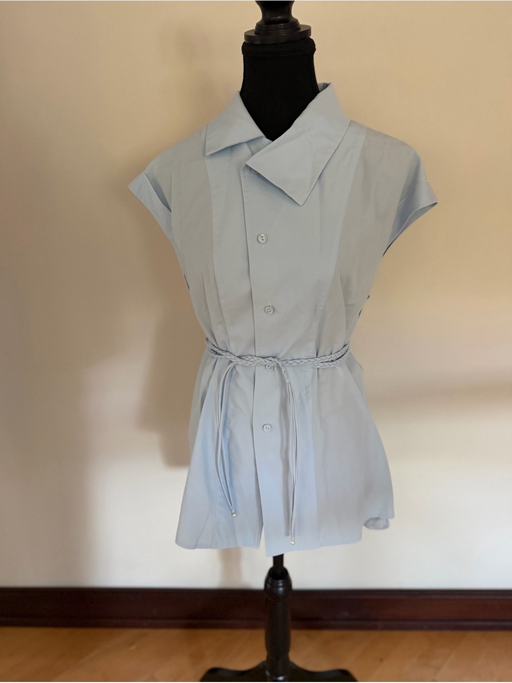 JAC Sleeveless Tie Shirt – Sky Blue – Size 2 – Brand New